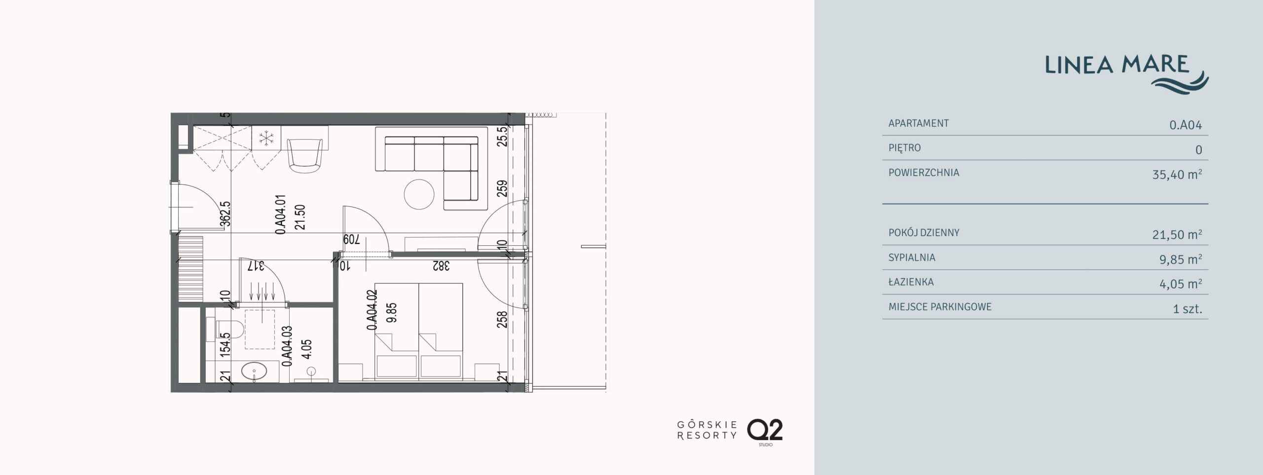 Rzut lokalu Apartament 0.A04